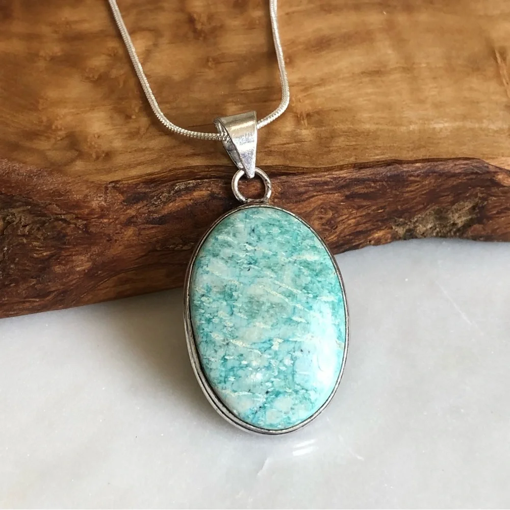Amazonite Silver Necklace